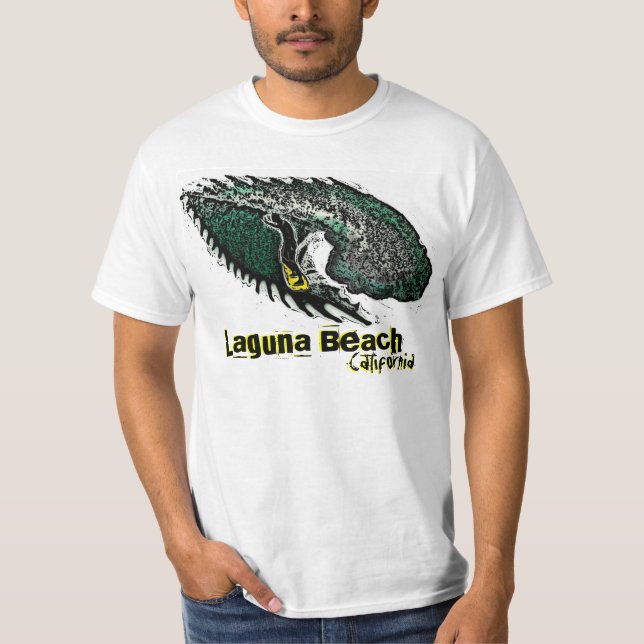 Laguna Beach California waves art value tee (Front)