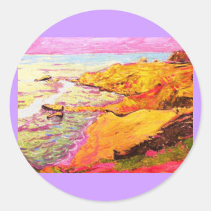 laguna beach cove classic round sticker