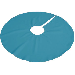 Laguna blue #087b98 brushed polyester tree skirt