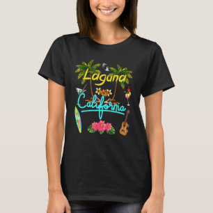 Laguna California Beach Summer Palm Surf Sun Set P T-Shirt
