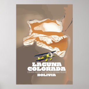 Laguna Colorada Bolivie poster voyage lac salé