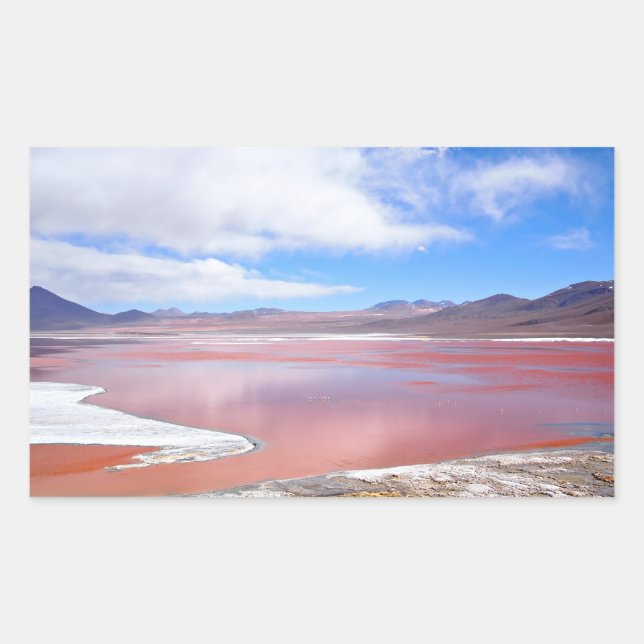 Laguna Colorada in Bolivia sticker rectangle (Front)