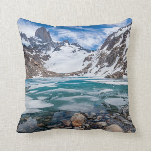 Laguna De Los Tres And Mount Fitzroy Throw Pillow