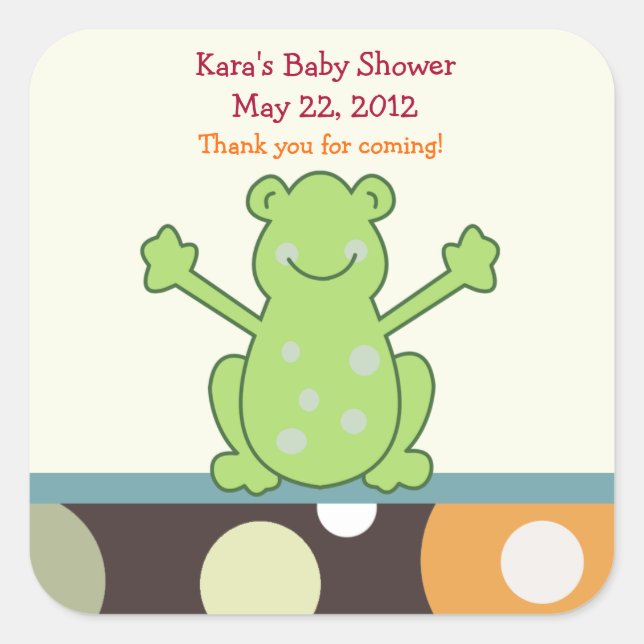 Laguna Frog SQUARE Favour Sticker (Front)