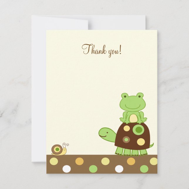 Laguna Frog & Turtle 4x5 Flat Thank you note (Front)