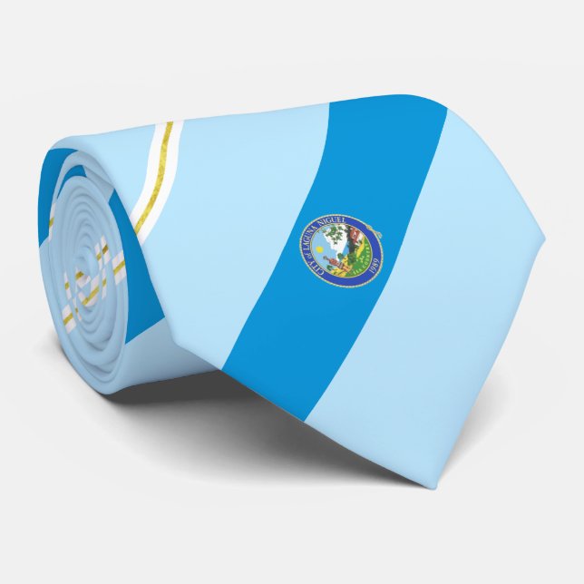 Laguna Niguel (California) city flag Neck Tie (Rolled)