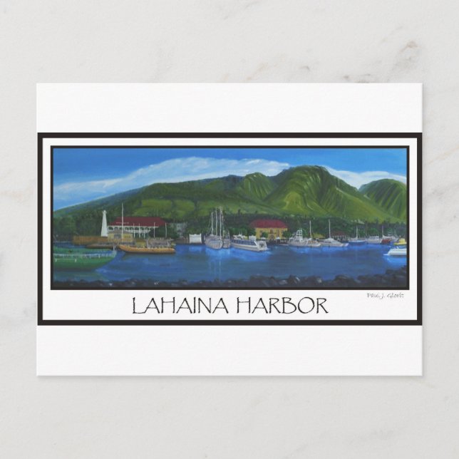 Lahaina harbour postcard (Front)