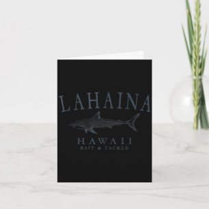 Lahaina hawaii shark vintage slate art fishing card