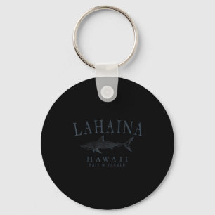 Lahaina hawaii shark vintage slate art fishing  keychain