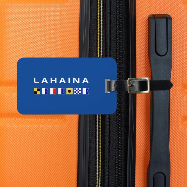Lahaina Maui Nautical Maritime Signal Flags Luggage Tag (Creator Uploaded)