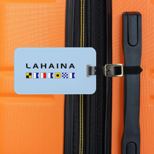 Lahaina Maui Nautical Maritime Signal Flags Luggage Tag