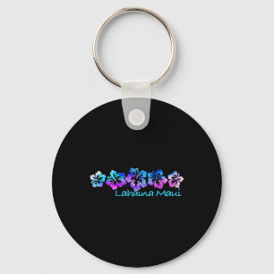 Lahaina Maui Tropical Flower Tee-vacation Beach Keychain