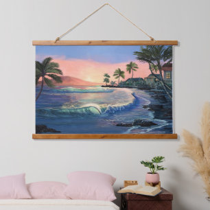 Lahaina Town Circa 1900 Hanging Tapestry