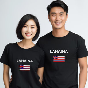 Lahaina USA Hawaiian Flag Dark Colour T-Shirt