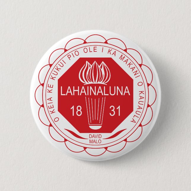 Lahainaluna High School Button (Front)