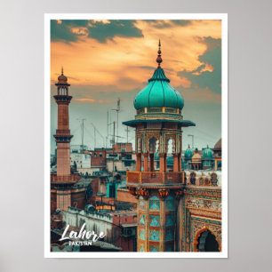Lahore Pakistan Art travel famous place Poster