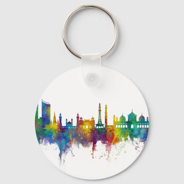 Lahore Pakistan Skyline Keychain (Front)