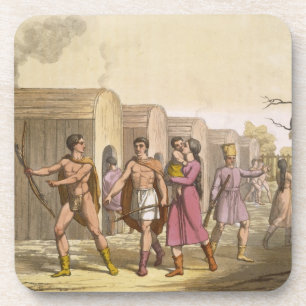 Lahoutan Indians, Canada (colour engraving) Coaster
