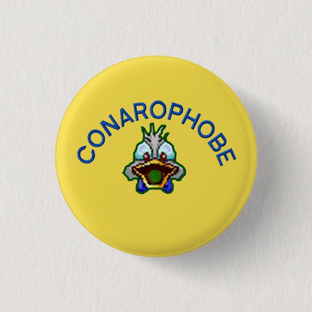 laic conarophobe 1 inch round button (Front)