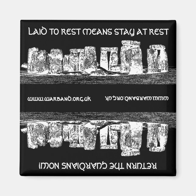 LAID TO REST MEANS STAY AT REST MAGNET (Front)