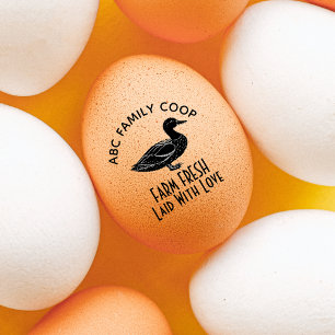 Laid with love Farm Fresh Duck Eggs Rubber Stamp