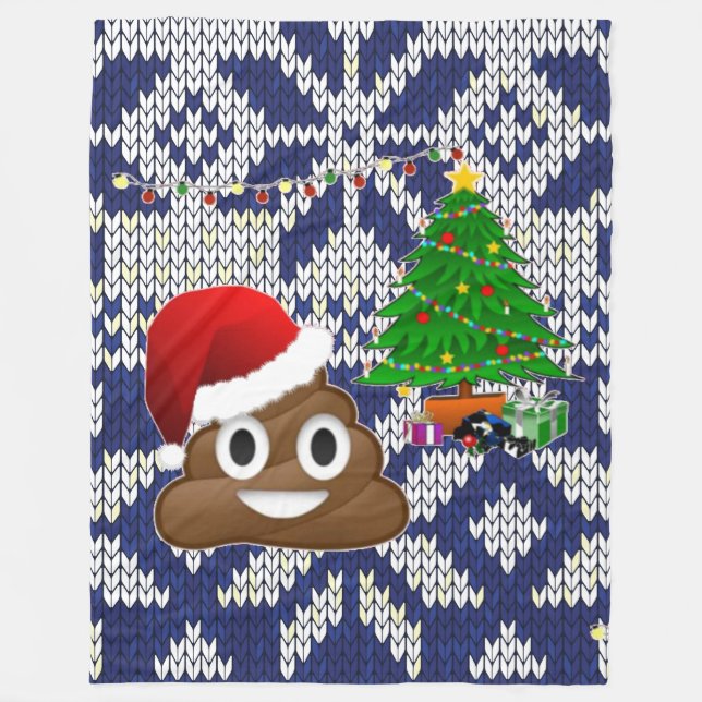 laide pull de Noël poop emoji couverture (Devant)