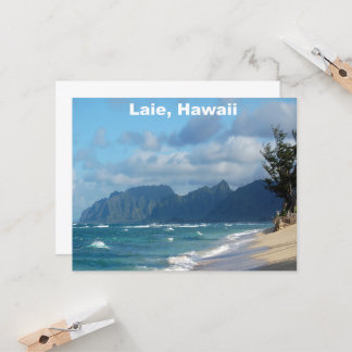 Laie Beach Hawaii Card