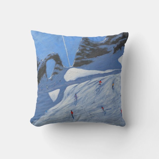 L'aiguille Percee Tignes 2009 Throw Pillow (Front)