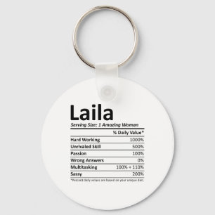 Laila Nutrition Personalized Name Funny Christmas  Keychain