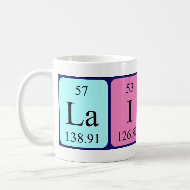 Lailah nom de table périodique tasse (Gauche)
