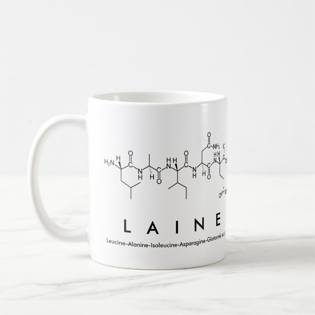 Laine peptide name mug (Left)