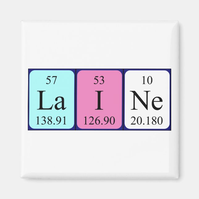 Laine periodic table name magnet (Front)