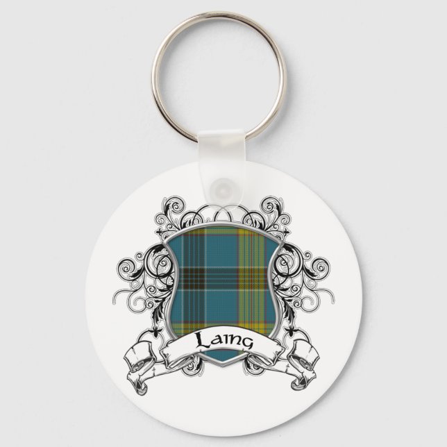 Laing Tartan Shield Keychain (Front)