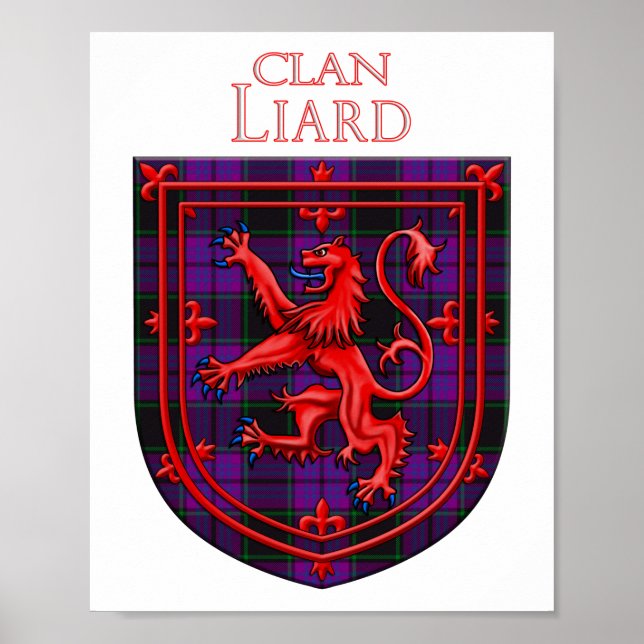 Laird Tartan Scottish Plaid Lion Rampant Poster (Front)