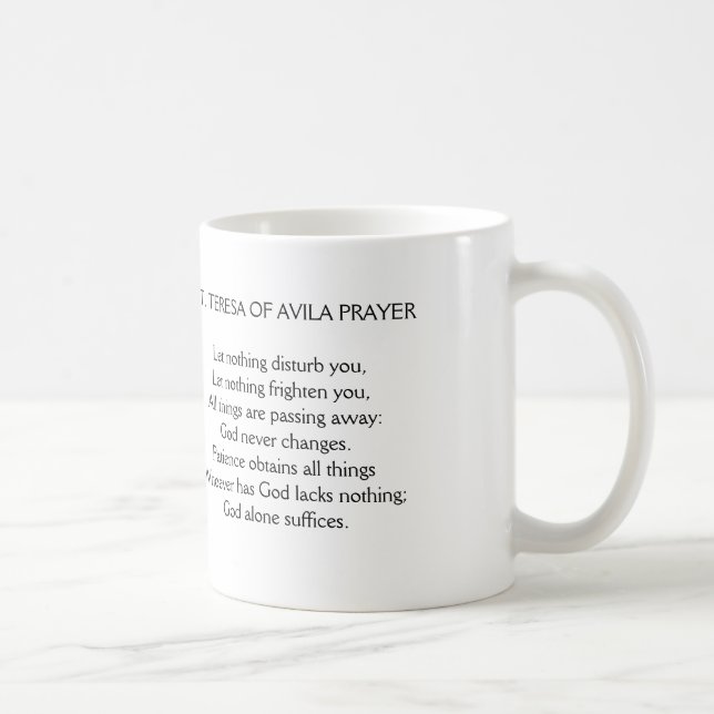 Laissé rien dérangez-vous tasse de prière (Droite)