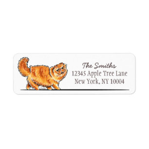-Laisse tigrée orange Art™ de chat persan simpl