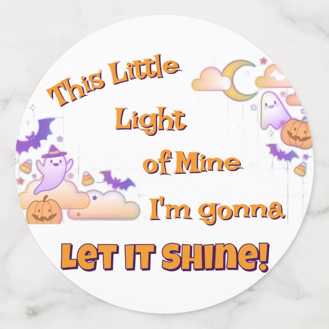 Laisser Briller Christian Halloween Table Confetti (Grand verso)