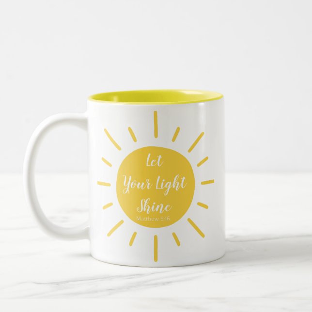 Laisser Briller Votre Lumière - Matthieu 5:16 Mug (Gauche)