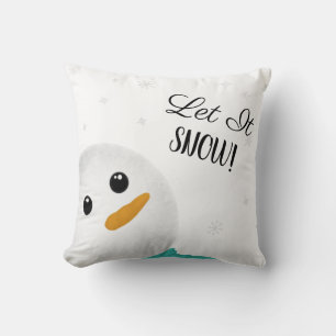 Laisser Enneiger Snowman Jeter Oreiller