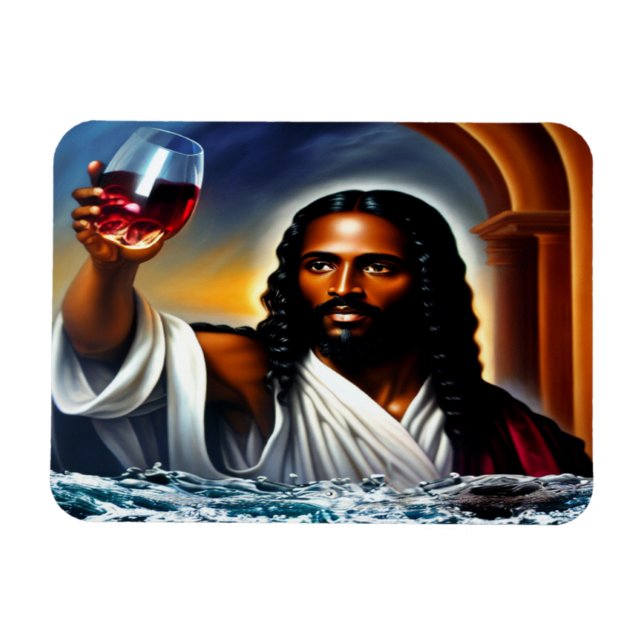 Laisser Il Y A Vin Christian Art Magnet (Horizontal)