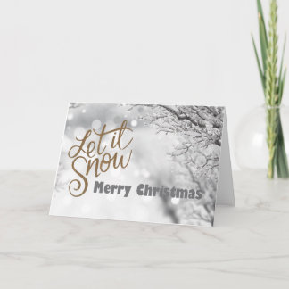Laisser la carte de Noël neige
