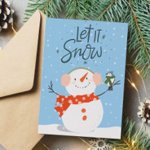 Laisser la carte de Noël neige