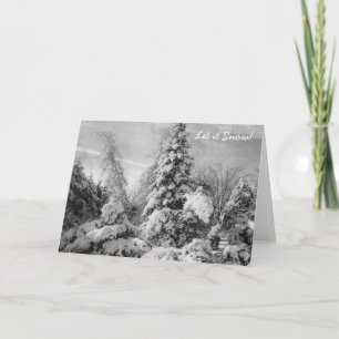 Laisser la carte de voeux de neige