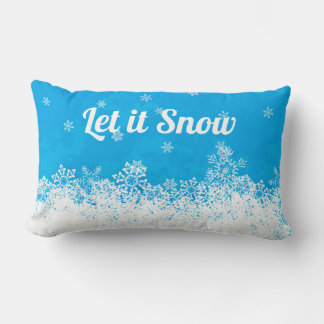 Laisser la neige Bleu Reversible Jeu Oreiller