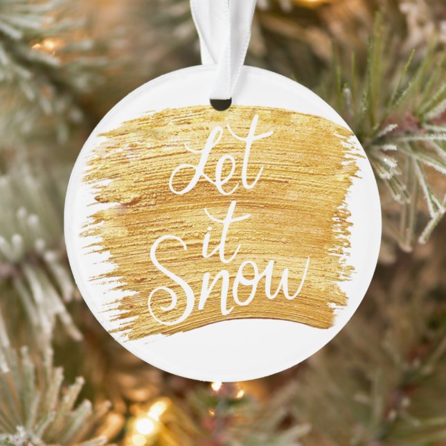 Laisser la neige dans Faux Gold Peinture Nom perso (Arbre)