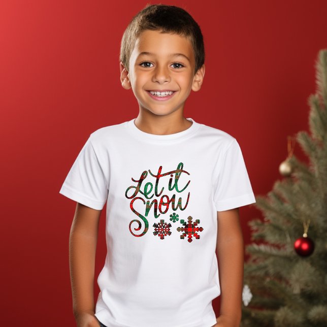 Laisser la neige planté T-shirt du garçon de Noël (Créateur téléchargé)