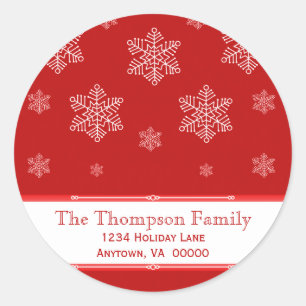 Laisser la neige Stickers Holiday, Rouge