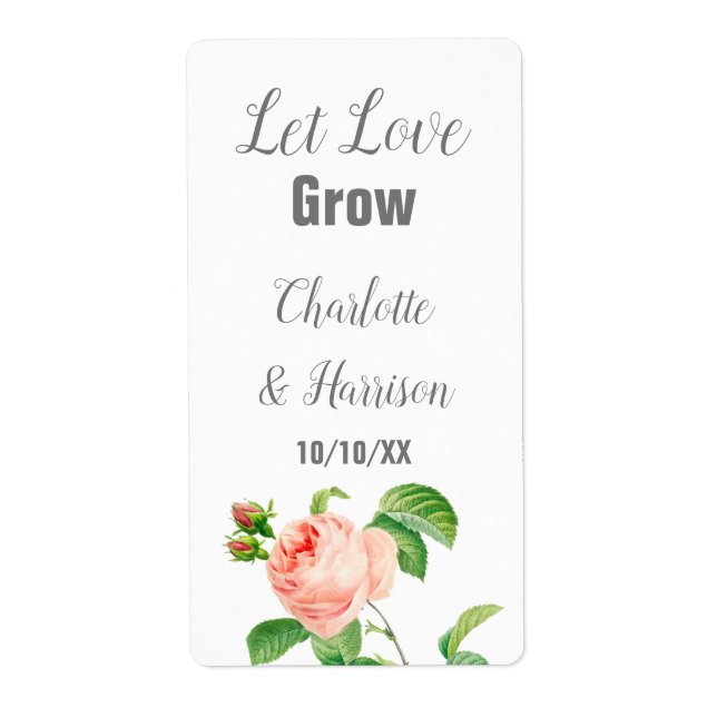 Laisser l'amour grandir semence paquet mariage Fav (Devant)