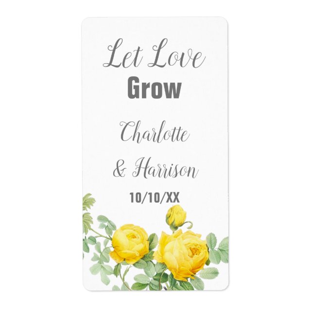 Laisser l'amour grandir semence paquet mariage Fav (Devant)