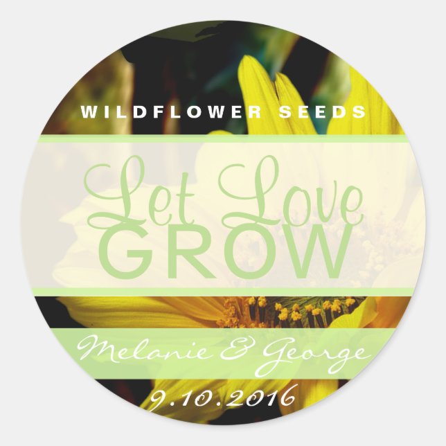 Laisser l'amour grandir Stickers Tournesol (Devant)